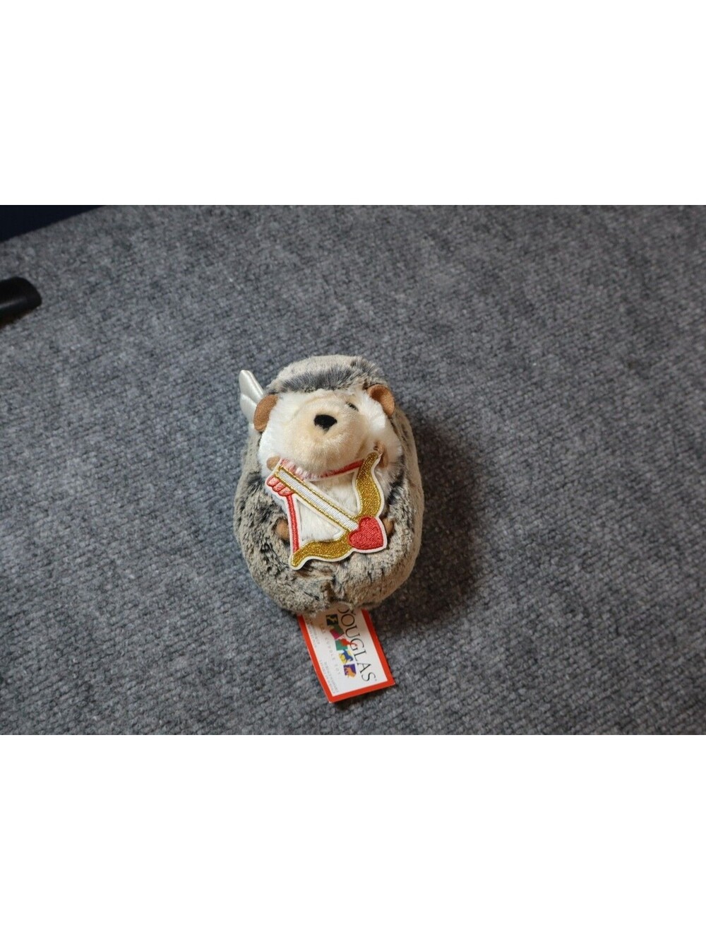 Douglas Cupid Spunky Hedgehog Plush Stuffed Animal with Bow & Angel Wings, 5"